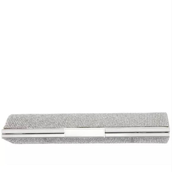 Nina Winslet Crystal Frame Clutch Silver NWT - Picture 5 of 10